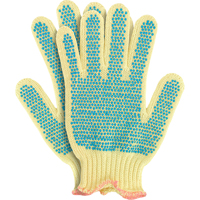 Knit Gloves with Dots, Size Small/7, 7 Gauge, PVC Coated, Kevlar&reg; Shell, ANSI/ISEA 105 Level 2 SPOC Demo