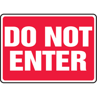 "Do Not Enter" Sign, 7" x 10", Vinyl, English SPOC Demo