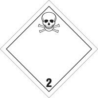 Toxic Gas TDG Placard, Plastic SPOC Demo