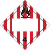 Flammable Solids TDG Placard, Adhesive Vinyl SPOC Demo