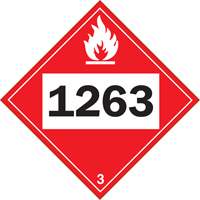 1263 Paint Flammable Liquid TDG Placard, Plastic SPOC Demo