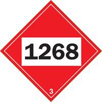 1268 Petroleum Distillates TDG Placard, Plastic SPOC Demo