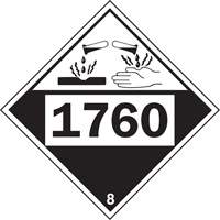 1760 Aluminum Phosphate Corrosive Materials TDG Placard, Plastic SPOC Demo