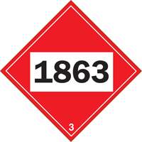 1863 Aviation Fuel Flammable Liquid TDG Placard, Plastic SPOC Demo