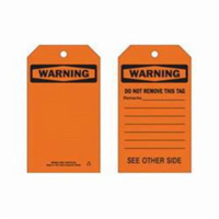 Self-Laminating Safety Tags, Polyester, 4" W x 7" H, English SPOC Demo