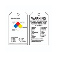 Right-To-Know Tags, Polyester, 3" W x 5-3/4" H, English SPOC Demo
