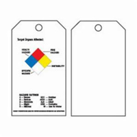 Self-Laminating Right-To-Know Tags, Polyester, 3" W x 5-3/4" H, English SPOC Demo