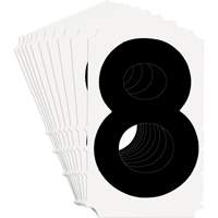 Quick-Align&reg; Individual Gothic Number and Letter Labels, 8, 4" H, Black SPOC Demo