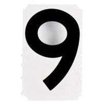 Quick-Align&reg; Individual Gothic Number and Letter Labels, 9, 4" H, Black SPOC Demo