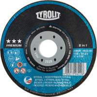 Rondeller Depressed Centre Grinding Wheel, 4-1/2", 36 Grit, 7/8", 13300 RPM, Type 29 SPOC Demo