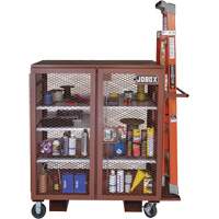 Mobile Mesh Cabinet, Steel, 37 Cubic Feet, Red SPOC Demo