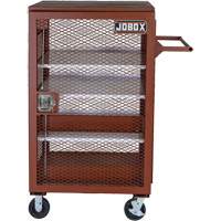Mobile Mesh Cabinet, Steel, 22 Cubic Feet, Red SPOC Demo