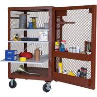 Mobile Mesh Cabinet, Steel, 22 Cubic Feet, Red SPOC Demo