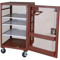Mobile Mesh Cabinet, Steel, 22 Cubic Feet, Red SPOC Demo