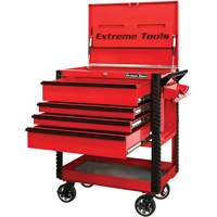 EX Deluxe Series Tool Cart, 4 Drawers, 22-7/8" L x 33" W x 44-1/4" H, Red SPOC Demo