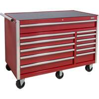 Chariot &agrave; outils industriel, 12 tiroirs, 56" la x 24-1/2" p x 38-1/8" h, Rouge SPOC Demo