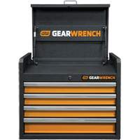 GSX Series Tool Chest, 26" W, 4 Drawers, Black/Orange SPOC Demo