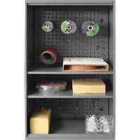Abrasive Storage Cabinet with Pegboard, Steel, 19-7/8" x 14-1/4" x 32-3/4", Grey SPOC Demo