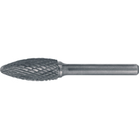 CLEVELAND Solid Carbide Burrs - Flame Shaped, 5/16" Dia., 1/4" Shank SPOC Demo