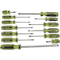JHMSS-13 Jumbo Handle Mechanic's Screwdriver Set, 13 Pcs., Magnetic SPOC Demo