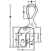 GX Structural Short Leg Plate Clamp, 2000 lbs. (1 tons), 1/16" - 3/4" Jaw Opening SPOC Demo