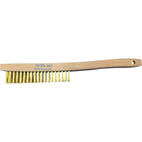 Curved-Handle Scratch Brushes, Brass, 4 x 19 Wire Rows, 14" Long SPOC Demo