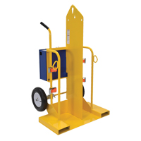 Welding Cylinder Torch Cart, Pneumatic Wheels, 24" W x 19-1/2" L Base, 500 lbs. SPOC Demo