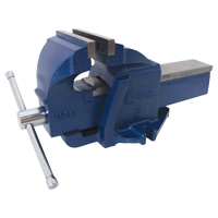 Ductile Iron Mechanics Bench Vise, 5" Jaw Width, 3-3/10" Throat Depth SPOC Demo