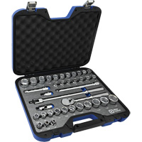Jeu de douilles SAE et m&eacute;triques & accessoires, 38 Mcx, Prise de 1/2" SPOC Demo