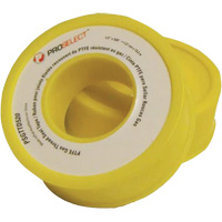 Gas & Oil PTFE Pipe Thread Tape, 12.7 mm (1/2") x 6.6 m (21.67'), Yellow SPOC Demo