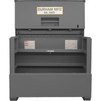 Piano Style Jobsite Storage Box, 60-1/2" W x 34-3/4" D x 49-3/8" H, Grey SPOC Demo