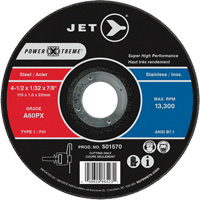 A60PX Power-Xtreme Cut-Off Wheel, 4-1/2" x 1/32", 7/8" Arbor, Type 1, 13300 RPM SPOC Demo