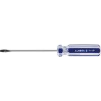 Tournevis &agrave; fente bleu transparent avec bandes , Tige de 1/8", Ronde, Prise en Plastique SPOC Demo