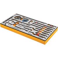 Jeu d'outils pour maître m&eacute;canicien MEGAMOD dans des plateaux en mousse modulaire de premi&egrave;re qualit&eacute; avec rangement d'outils, 1268 morcea SPOC Demo