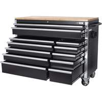 HDRC5212 HD Series Roller Cabinet, 12 Drawers, 51-1/4" W x 21" D x 40-3/10" H, Black SPOC Demo