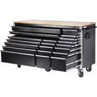 HDRC7220 HD Series Roller Cabinet, 20 Drawers, 72" W x 24" D x 42-3/10" H, Black SPOC Demo