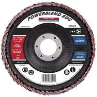 POWERBLEND EDG Curved Edge Flap Disc, 5" x 7/8", Type 27, CG60 Grit, Ceramic SPOC Demo