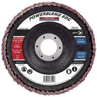 POWERBLEND EDG Flap Disc, 4-1/2" x 7/8", Type 27, CG60 Grit, Ceramic SPOC Demo
