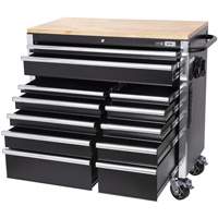 HDRC4112 HD Series Roller Cabinet, 12 Drawers, 41" W x 21" D x 40-3/10" H, Black SPOC Demo