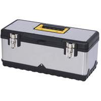 JPSTB-20 Stainless Steel Hand Tool Box, 9-63/100" D x 20" W x 8-7/8" H, Black/Silver SPOC Demo