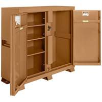 Model 111 Jobsite Cabinet with Padlock, Steel, 47.5 Cubic Feet, Tan SPOC Demo