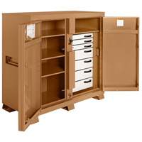 Model 112 Jobsite Cabinet with Padlock, Steel, 54.9 Cubic Feet, Tan SPOC Demo