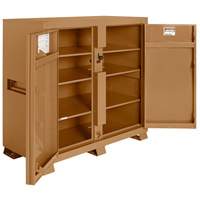 Model 139 Jobsite Cabinet with Padlock, Steel, 59.4 Cubic Feet, Tan SPOC Demo