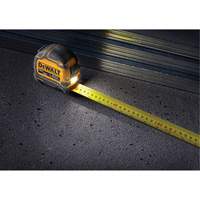 TOUGHSERIES Lighted Tape Measure, 26'/8 m, Imperial & Metric Graduations SPOC Demo