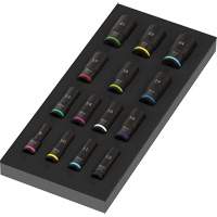 Insert en mousse pour jeu de douilles profondes Impaktor 1 Zyklop B, 15 Mcx, Chocs, Prise de 3/8", Profond SPOC Demo