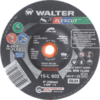 Flexcut Depressed Centre Grinding Wheels, 6", 60 Grit, Aluminum Oxide, 5/8"-11, 10200 RPM, Type 29 SPOC Demo