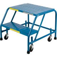 Rolling Step Ladder, 2 Steps, 18" Step Width, 19" Platform Height, Steel SPOC Demo