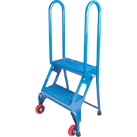 Portable Folding Ladder, 2 Steps, Perforated, 20" High SPOC Demo