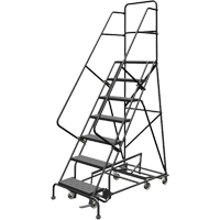 All Directional Rolling Ladder, 7 Steps, 24" Step Width, 70" Platform Height, Steel SPOC Demo