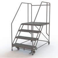 Mobile Work Platform, Steel, 4 Steps, 40" H, 36" D, 36" Step, Serrated SPOC Demo